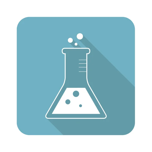 Square conical flask icon — Stock Vector