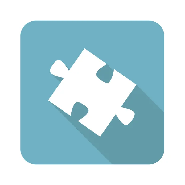 Vierkante puzzel stuk pictogram — Stockvector