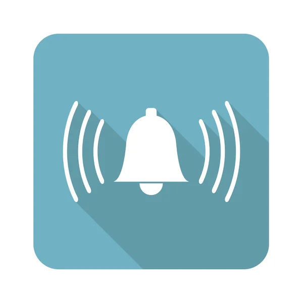 Square ringing bell icon — Stock Vector