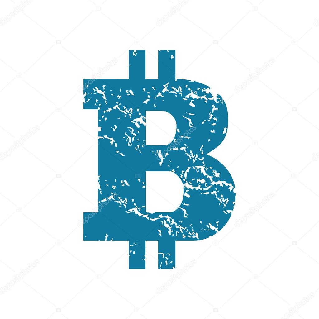Grunge bitcoin icon