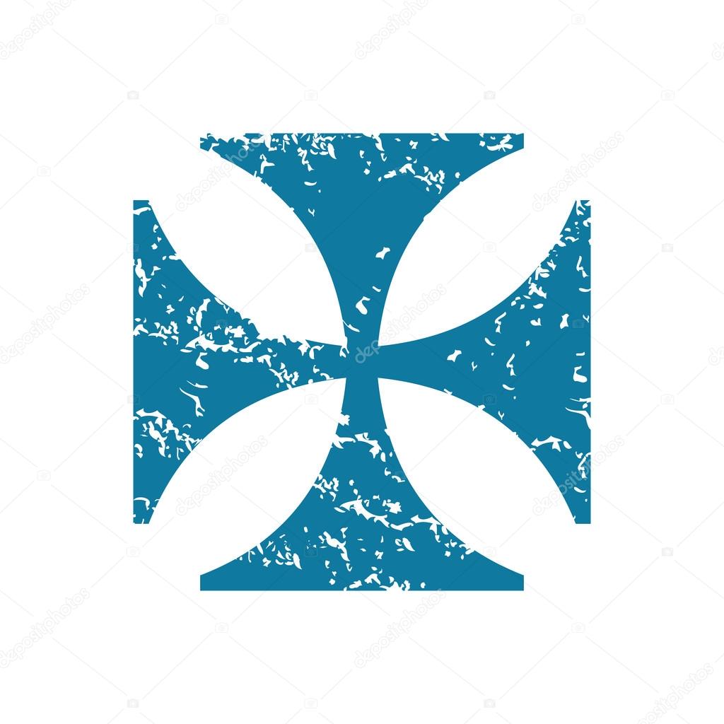 Grunge maltese cross icon