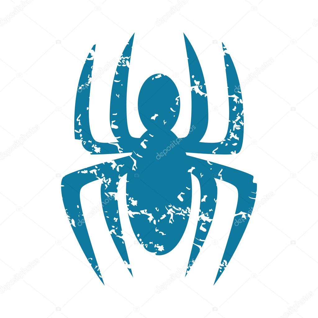Grunge spider icon