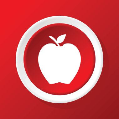 Elma simgesi üzerinde kırmızı