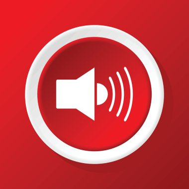 Hoparlör simgesi üzerinde kırmızı