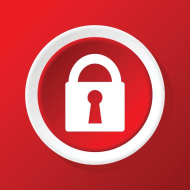 Kilitli simgesi üzerinde kırmızı