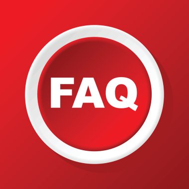 SSS simgesi üzerinde kırmızı