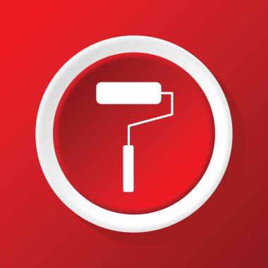 Kırmızı boya silindiri simgesine