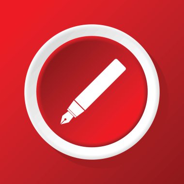 Mürekkep kalem simgesi üzerinde kırmızı
