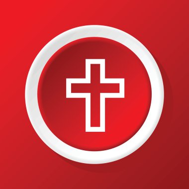 Hıristiyan çapraz simgesi üzerinde kırmızı