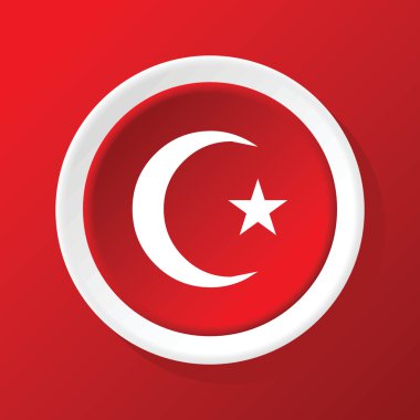 Hilal yıldız simgesi üzerinde kırmızı