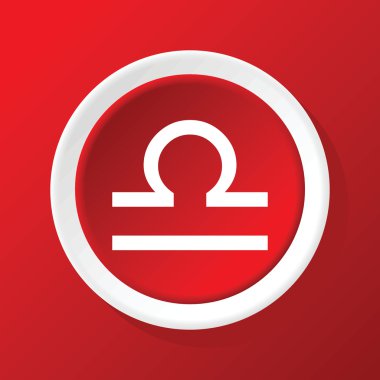 Terazi simgesi üzerinde kırmızı