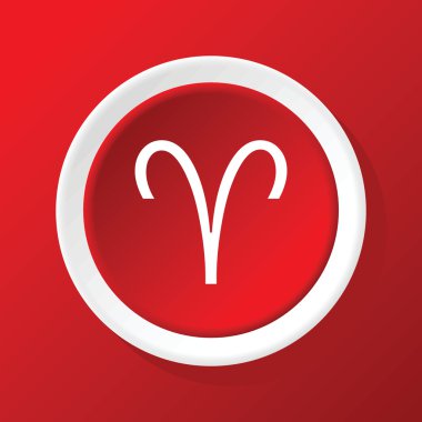 Koç simgesi üzerinde kırmızı