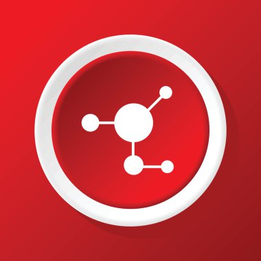 Molekül simgesi üzerinde kırmızı