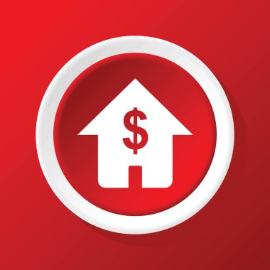 Ev fiyat simgesi üzerinde kırmızı