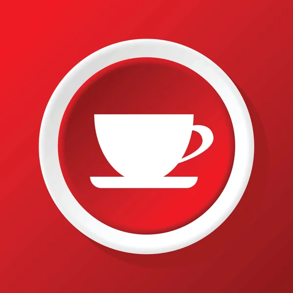 Cup icon on red — Stock Vector