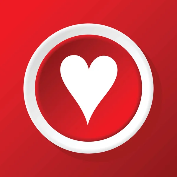 Hearts icon on red — Stock Vector