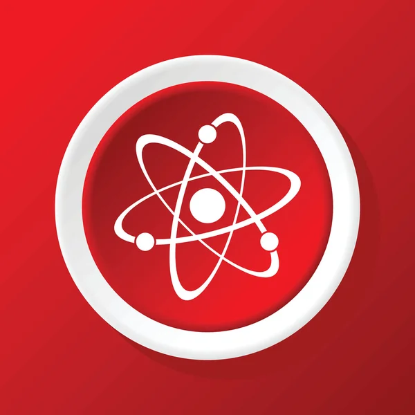 赤の atom アイコン — ストックベクタ