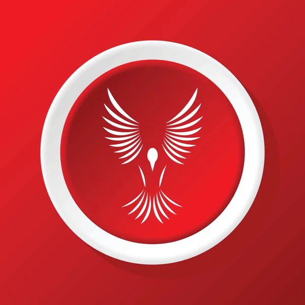 Bird icon on red — Stock Vector