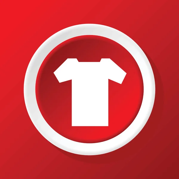 T-shirt pictogram op rood — Stockvector