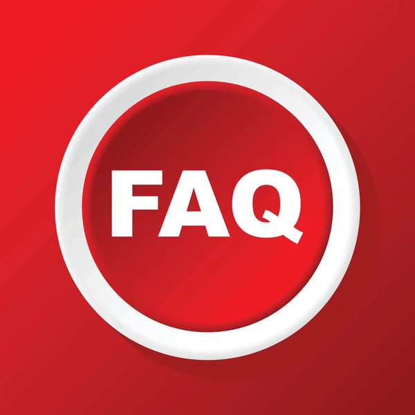 FAQ pictogram op rood — Stockvector