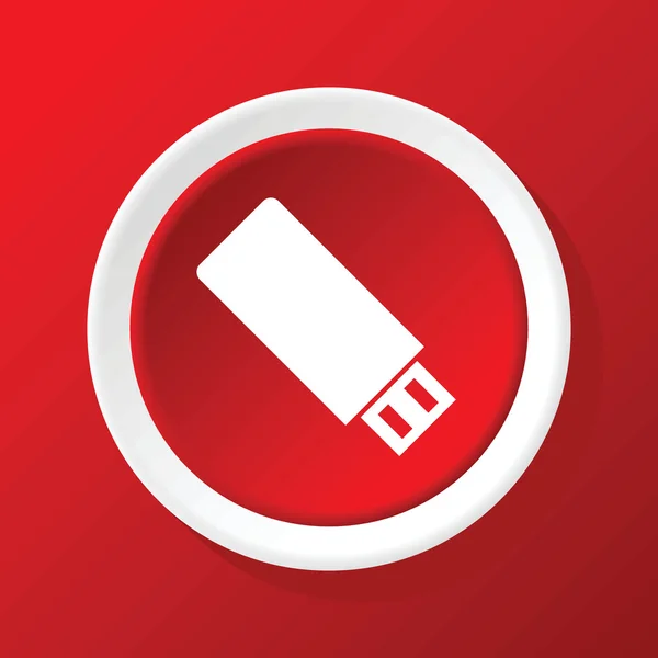 Icono USB en rojo — Archivo Imágenes Vectoriales