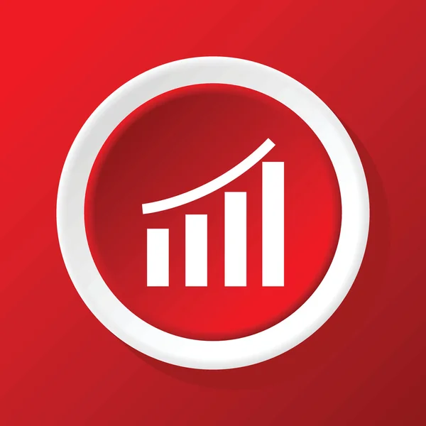 Financiële grafische pictogram op rood — Stockvector