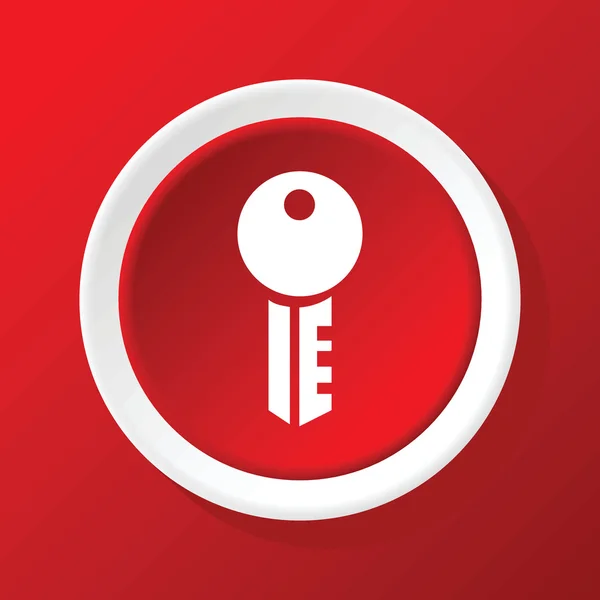 Key icon on red — Stock Vector