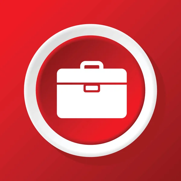Icono del maletín en rojo — Archivo Imágenes Vectoriales
