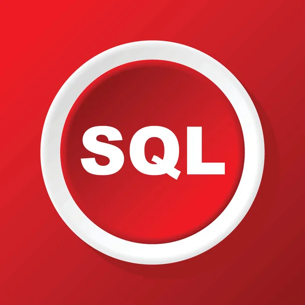 赤に Sql アイコン — ストックベクタ