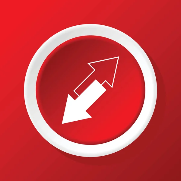Icono de flechas inclinadas en rojo — Vector de stock