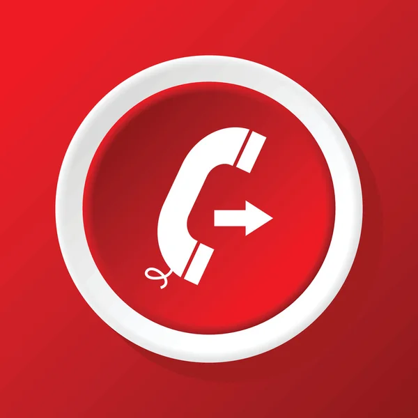 Icono de llamada saliente en rojo — Vector de stock