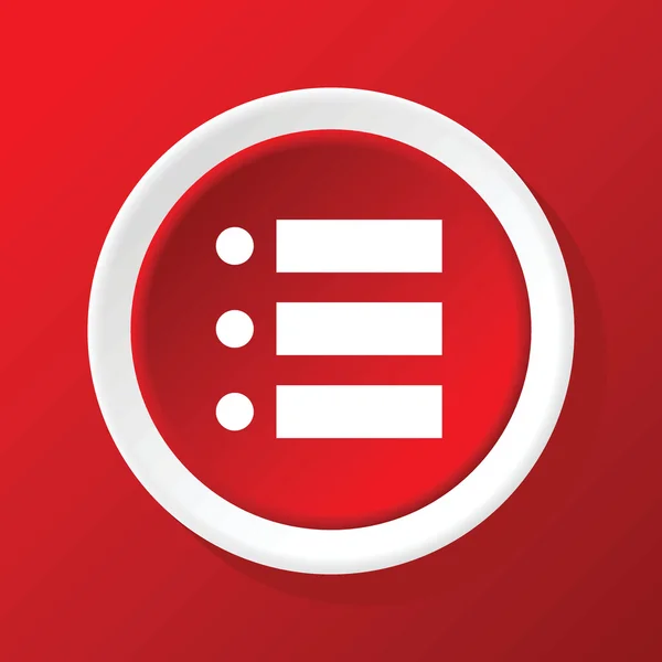 Retted list icon on red — стоковый вектор