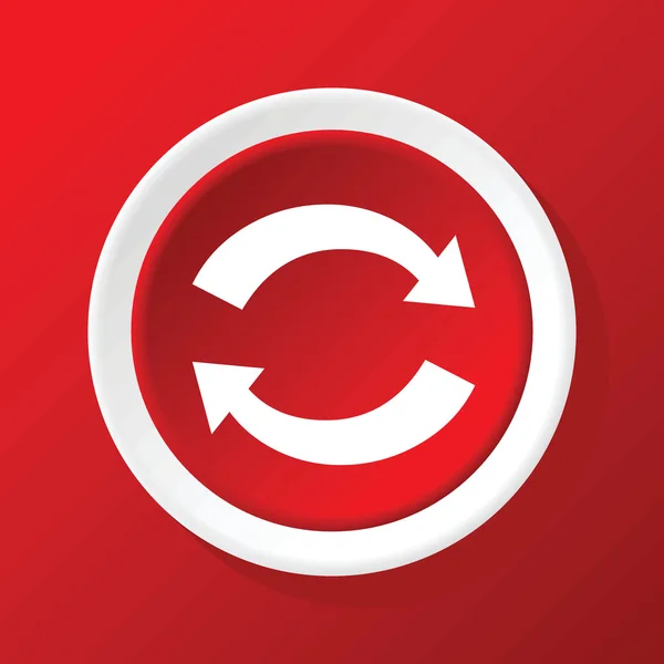 Exchange pictogram op rood — Stockvector