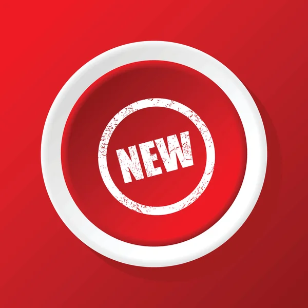 NUOVA icona sul rosso — Vettoriale Stock