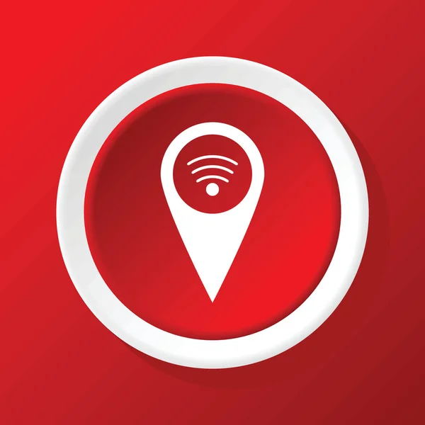 Wi-Fi işaretçi simgesi üzerinde kırmızı — Stok Vektör