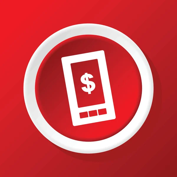 Dólar icono de la pantalla en rojo — Archivo Imágenes Vectoriales