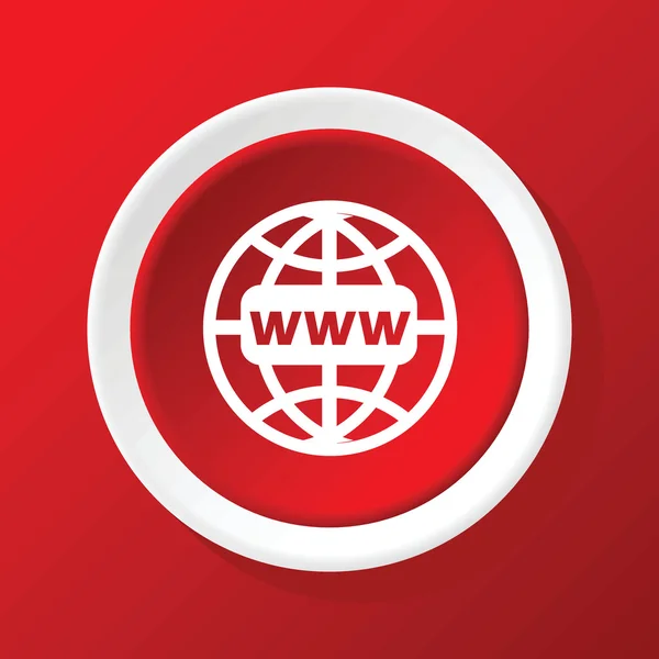 Icono de red global en rojo — Archivo Imágenes Vectoriales