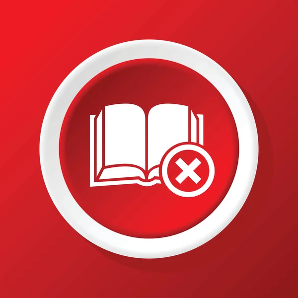 Odebrat ikonu knihy na červené — Stockový vektor
