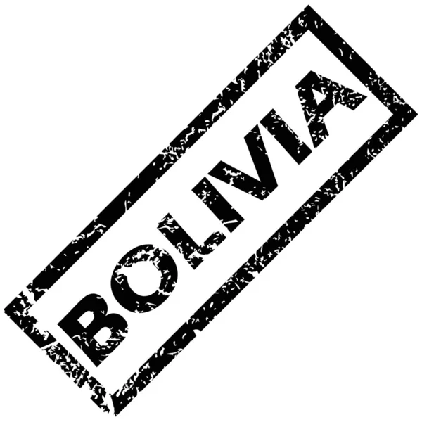 Резиновая марка BOLIVIA — стоковый вектор