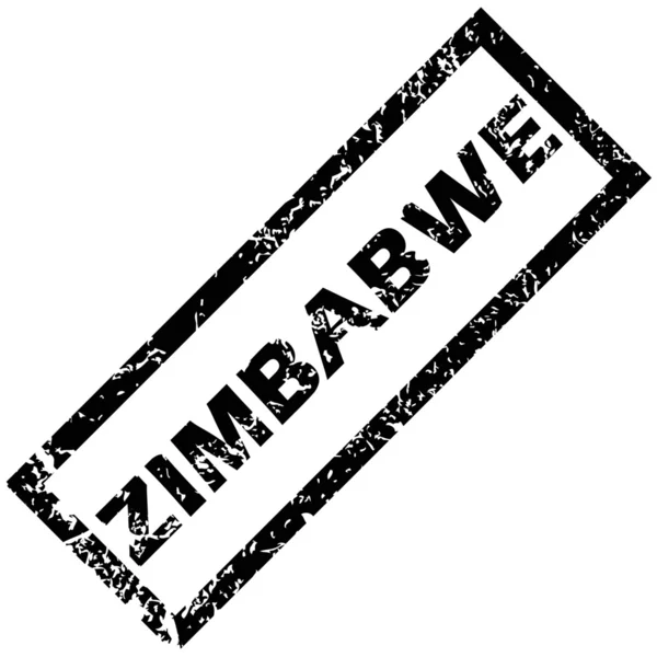 Ζιμπάμπουε καουτσούκ σφραγίδα — Διανυσματικό Αρχείο