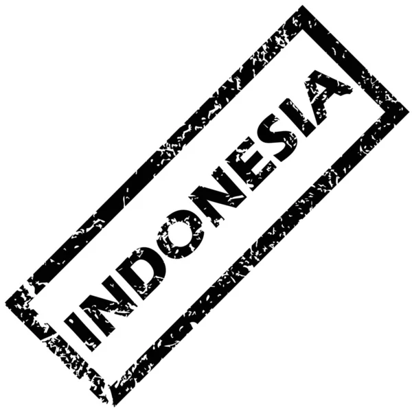 Indonesia Sello de goma — Vector de stock
