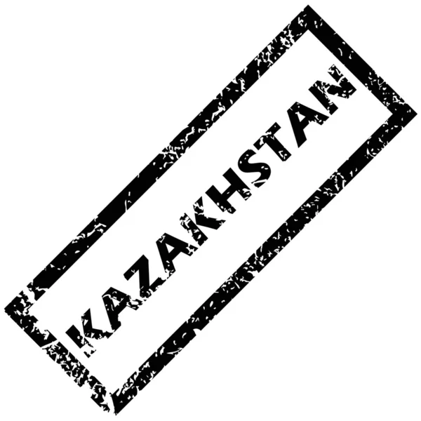 Kazachstan Rubberstempel — Stockvector