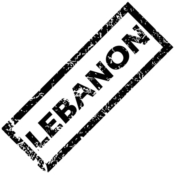 Libanon Rubberstempel — Stockvector