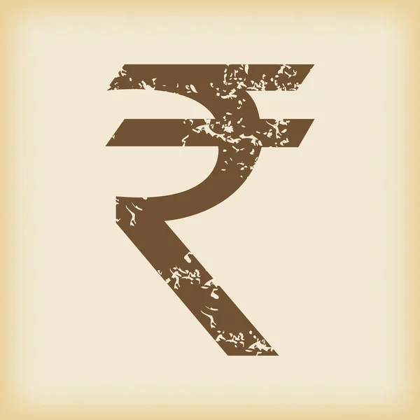 Grungy rupee icon — Stock Vector