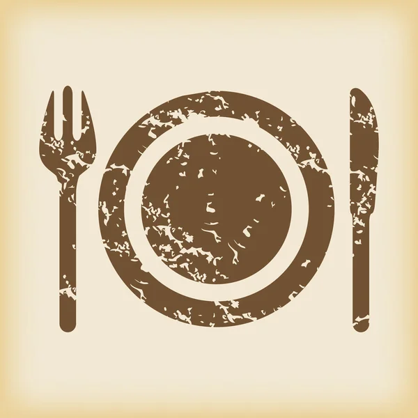 Grungy dishware icon — Stock Vector