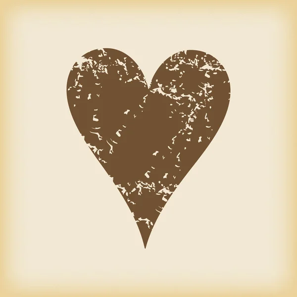 Grungy corazón icono — Archivo Imágenes Vectoriales