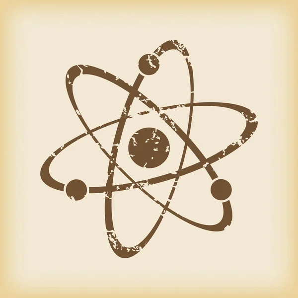 Icône atome grunge — Image vectorielle
