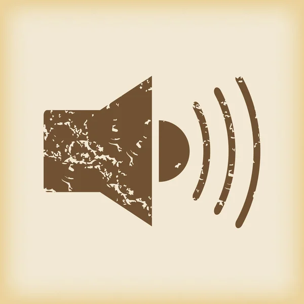 Grungy loudspeaker icon — Stock Vector
