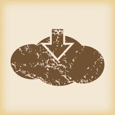 Grungy bulut indir simgesi