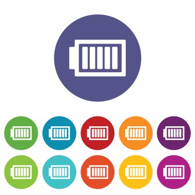 Şarj edilmiş bir batarya Icon set